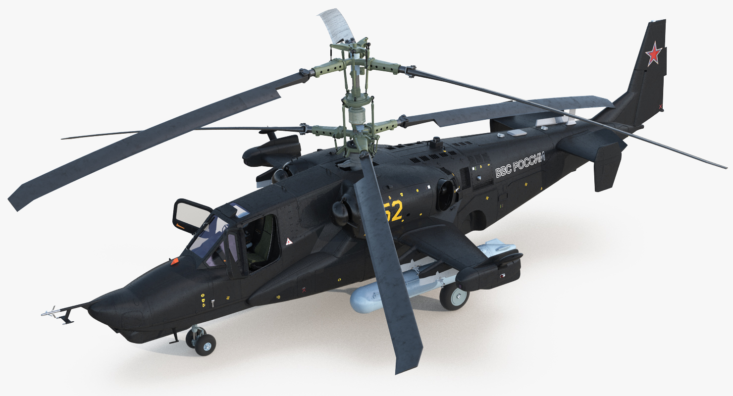 3D model Kamov Ka 52 or Alligator Russian Attack Helicopter