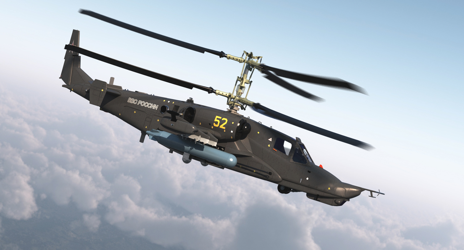 3D model Kamov Ka 52 or Alligator Russian Attack Helicopter