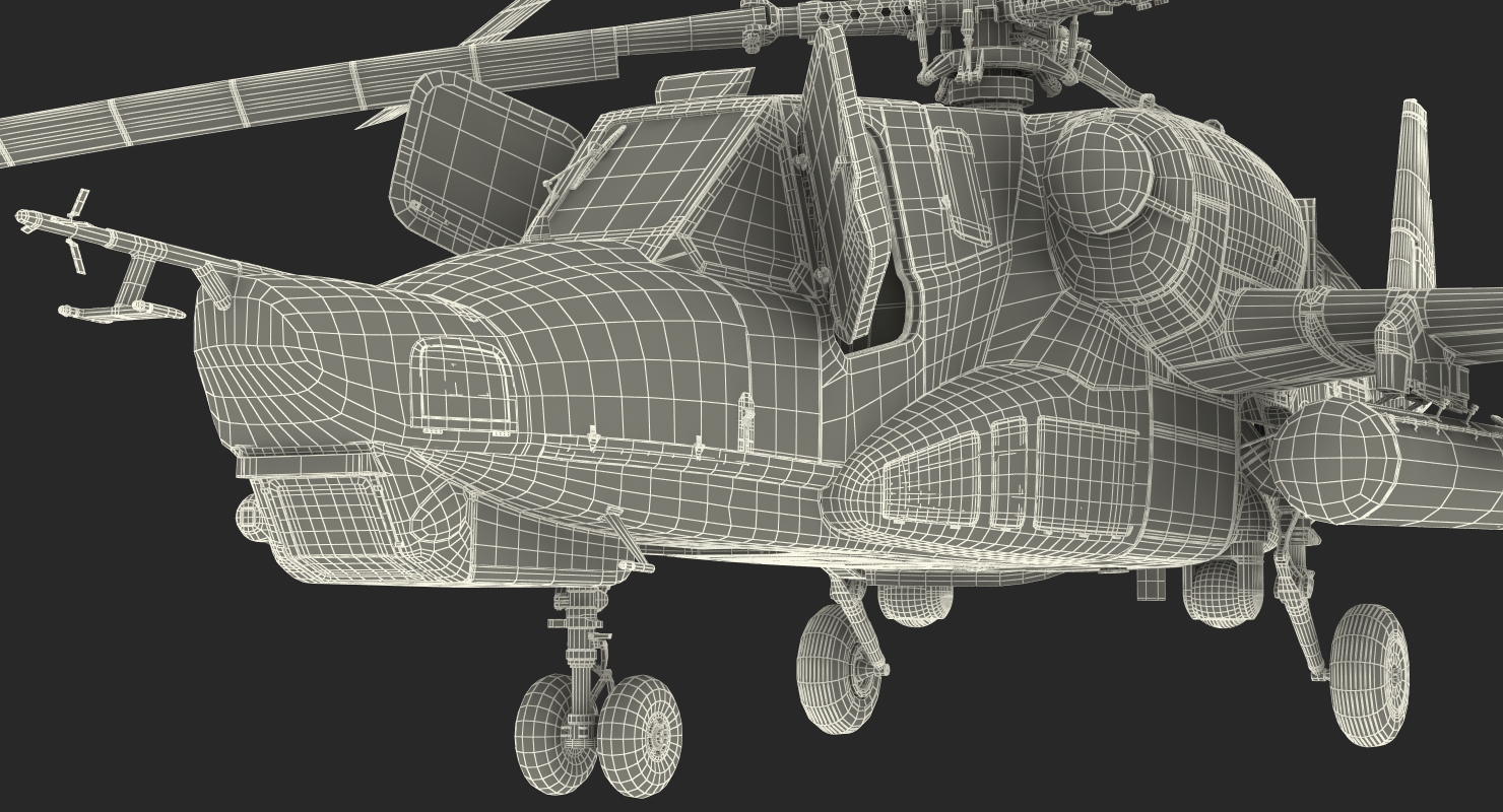 3D model Kamov Ka 52 or Alligator Russian Attack Helicopter