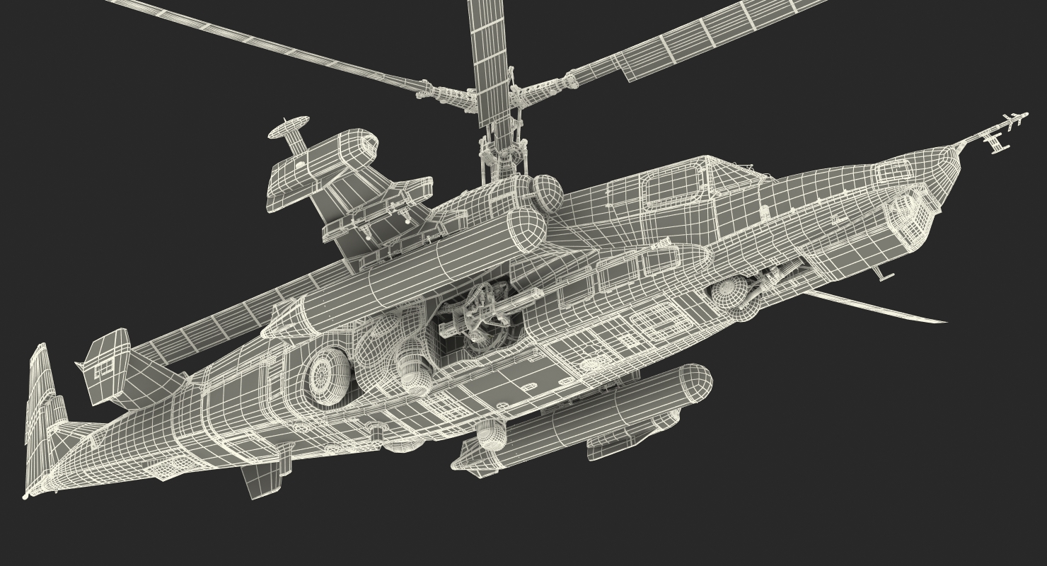 3D model Kamov Ka 52 or Alligator Russian Attack Helicopter
