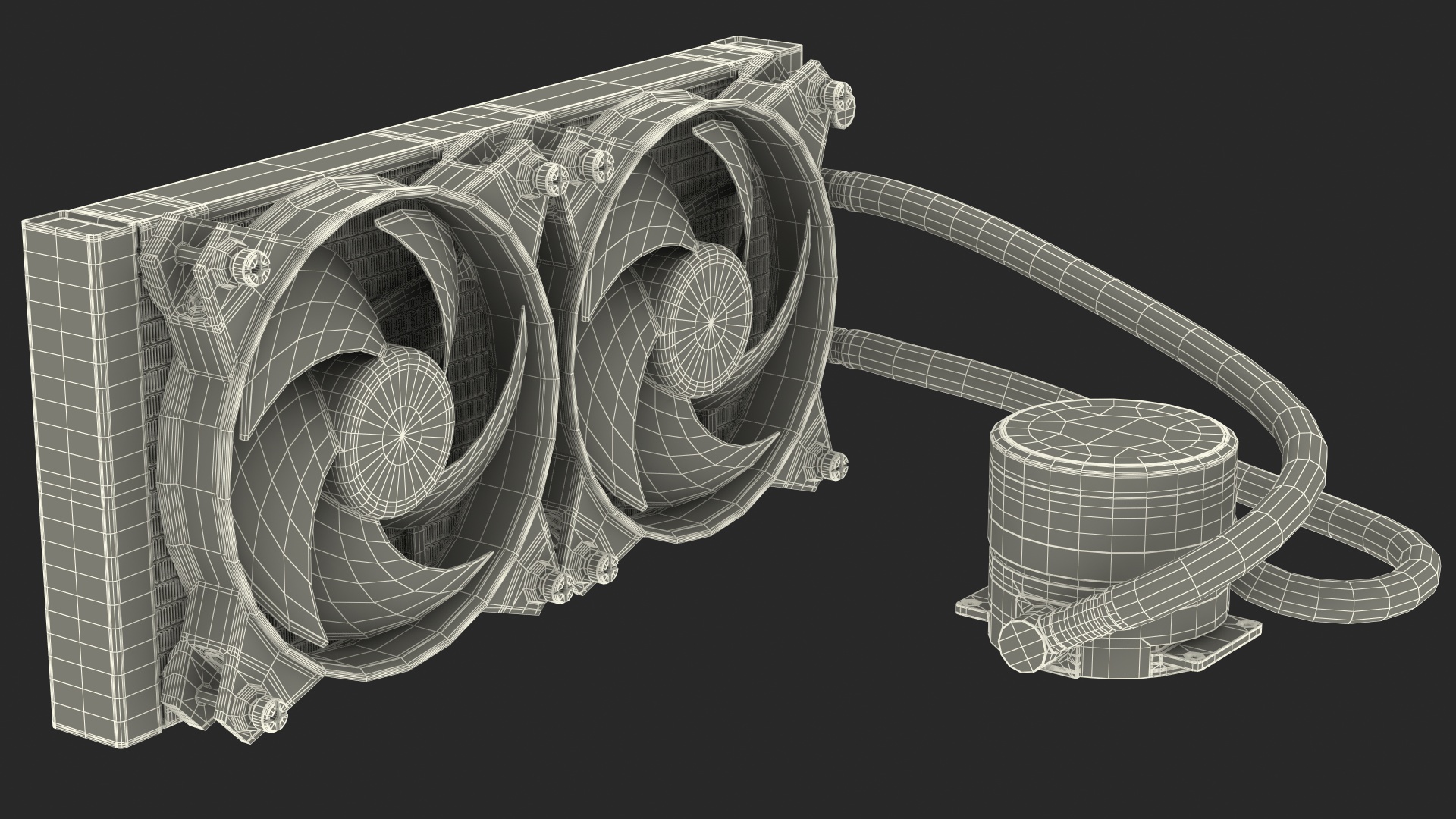 3D Cooler Master MasterLiquid Pro CPU Liquid Cooler model