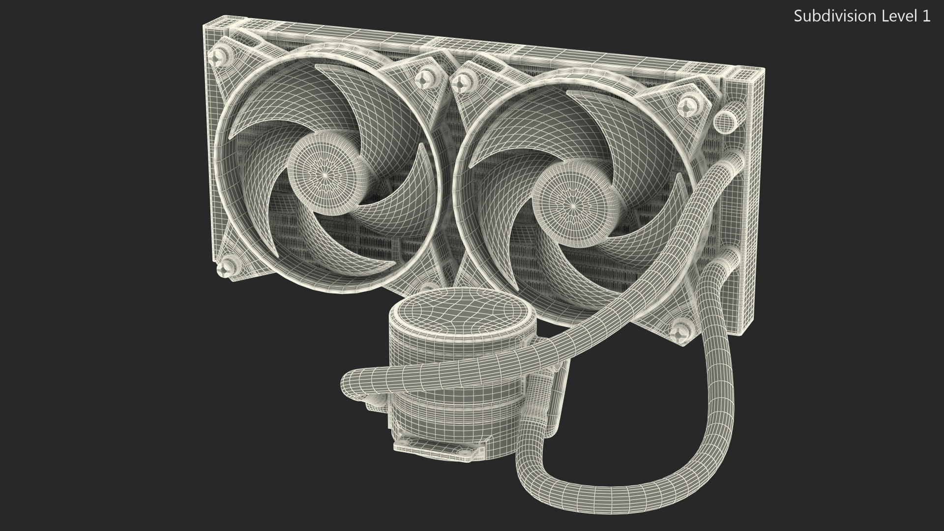 3D Cooler Master MasterLiquid Pro CPU Liquid Cooler model