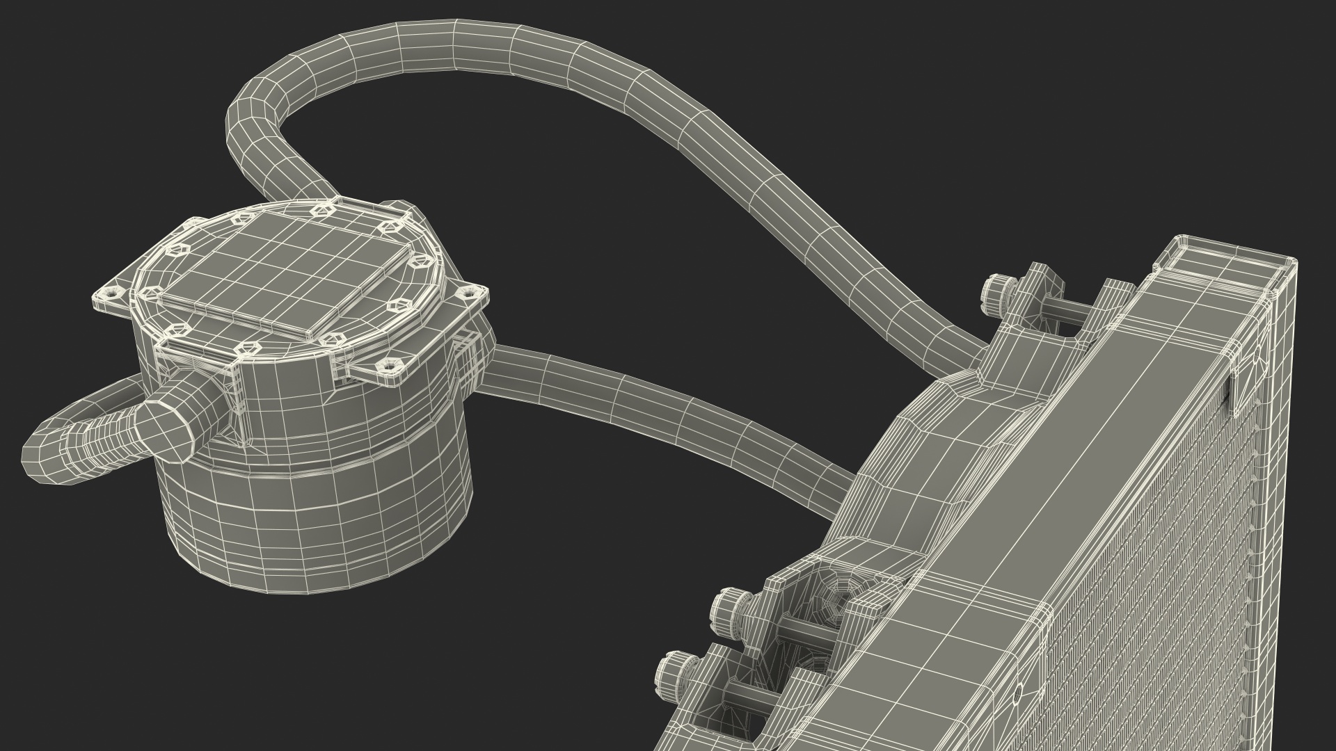 3D Cooler Master MasterLiquid Pro CPU Liquid Cooler model