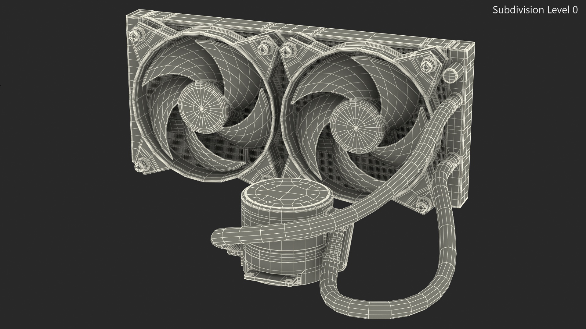 3D Cooler Master MasterLiquid Pro CPU Liquid Cooler model