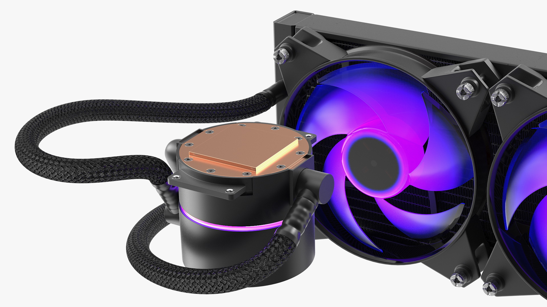 3D Cooler Master MasterLiquid Pro CPU Liquid Cooler model