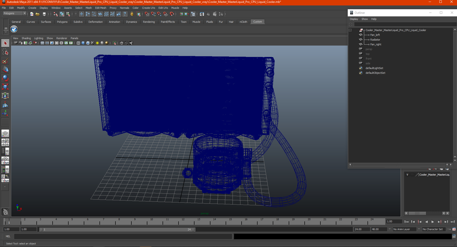 3D Cooler Master MasterLiquid Pro CPU Liquid Cooler model