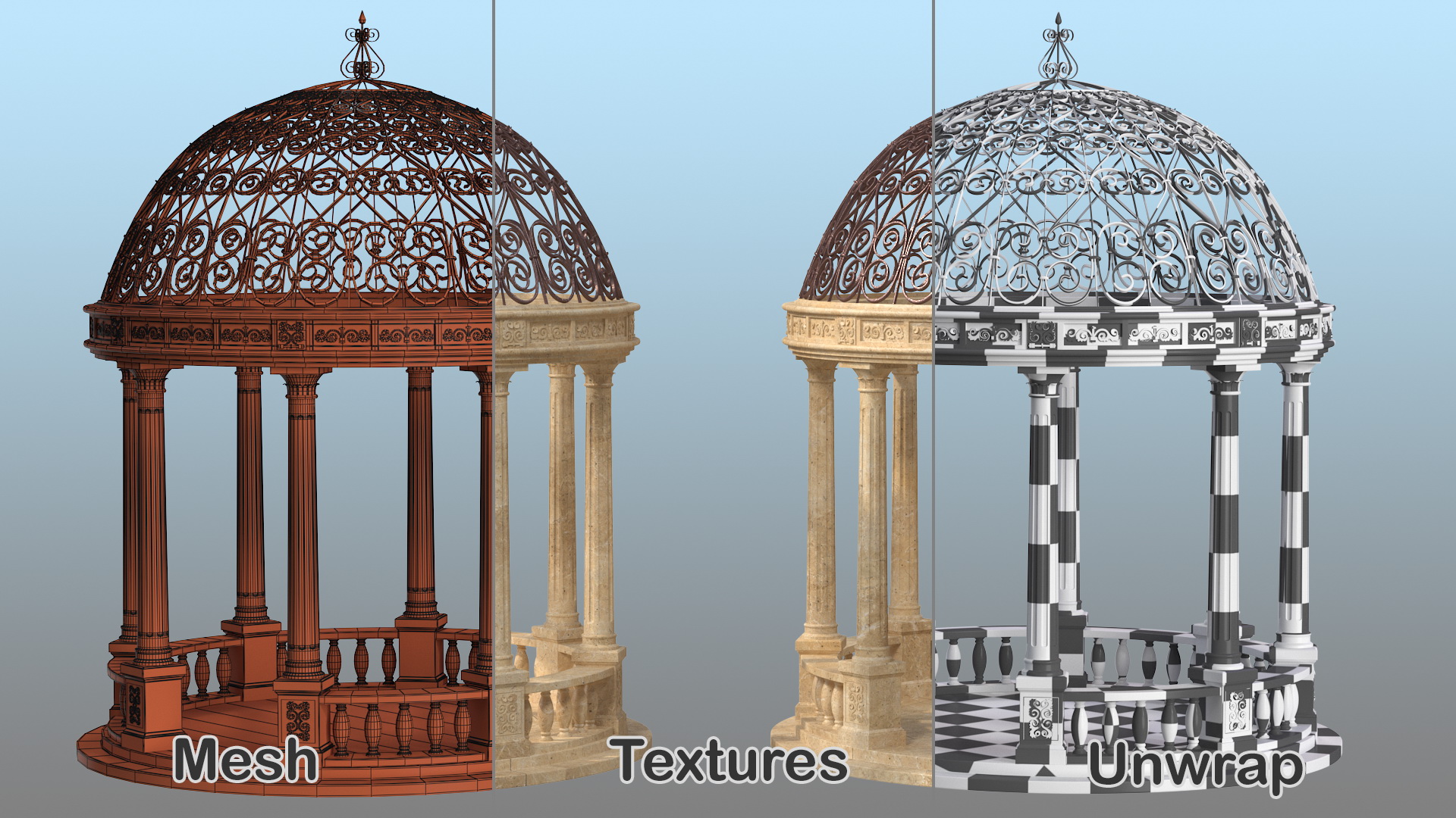 Stone Gazebo 3D