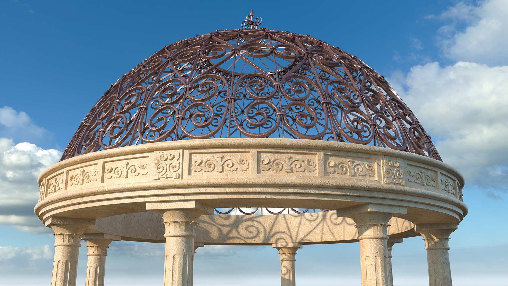 Stone Gazebo 3D