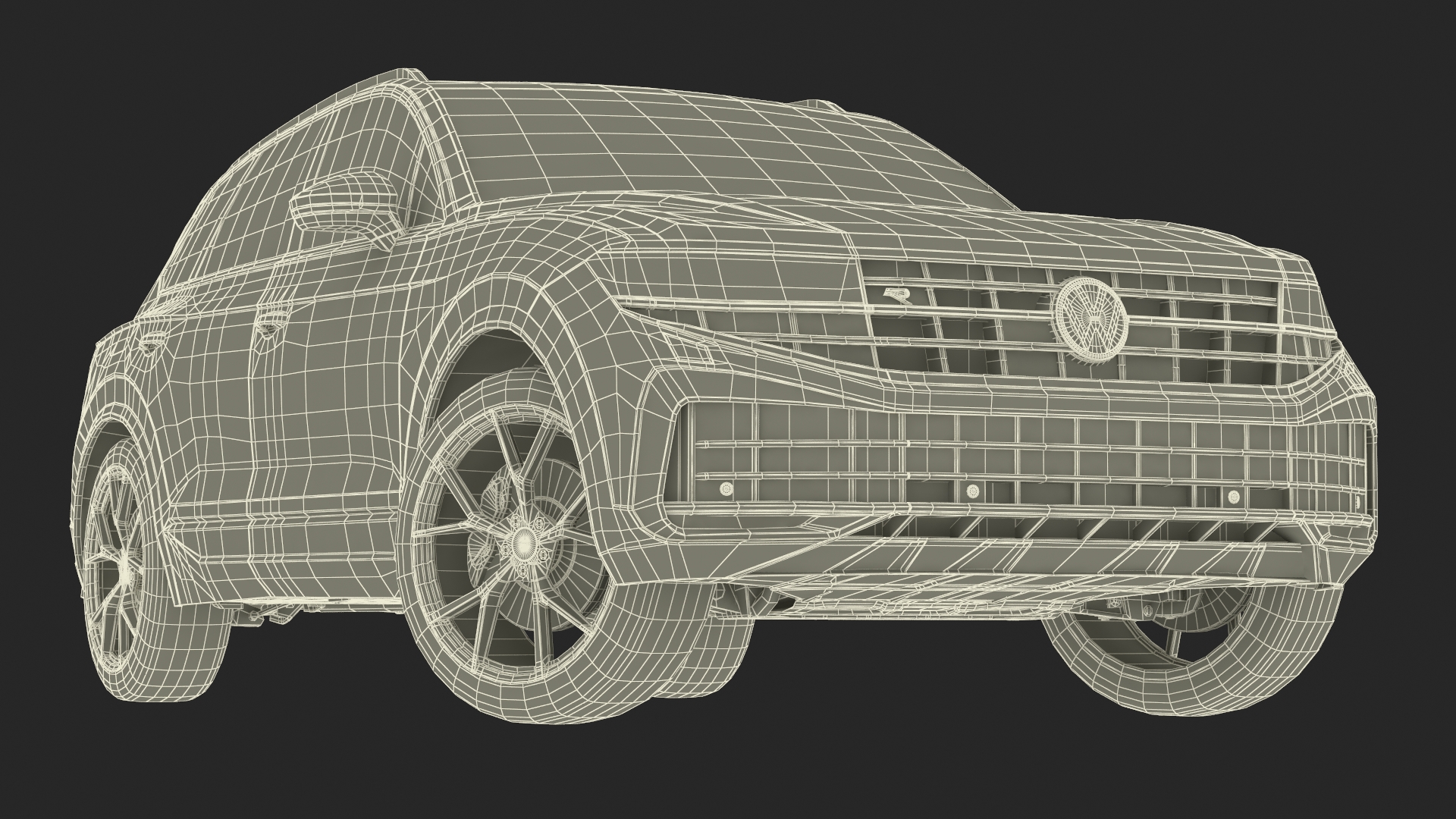 3D model Volkswagen Touareg 2024 Blue Rigged
