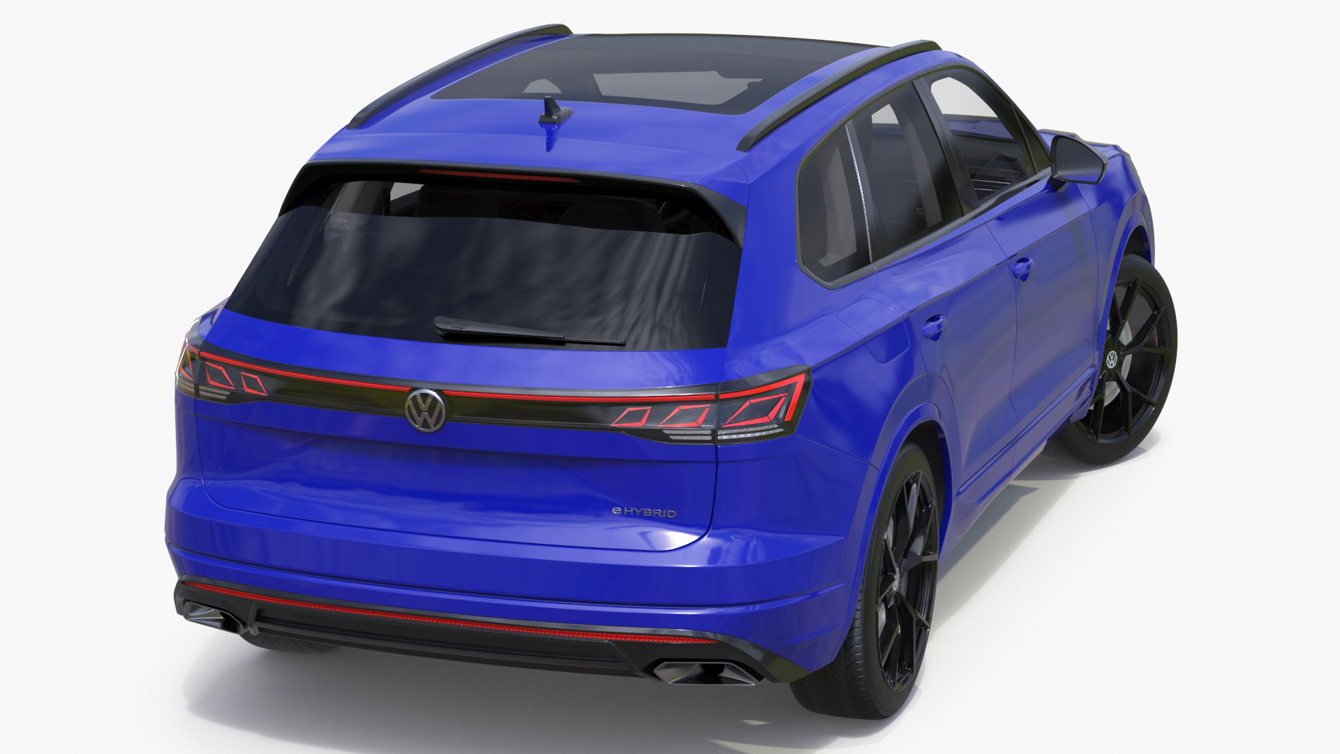 3D model Volkswagen Touareg 2024 Blue Rigged