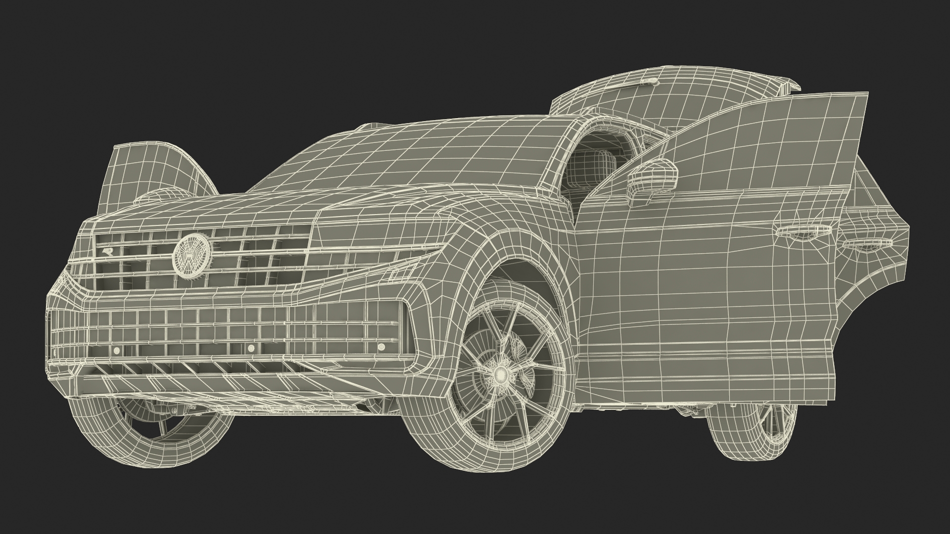 3D model Volkswagen Touareg 2024 Blue Rigged
