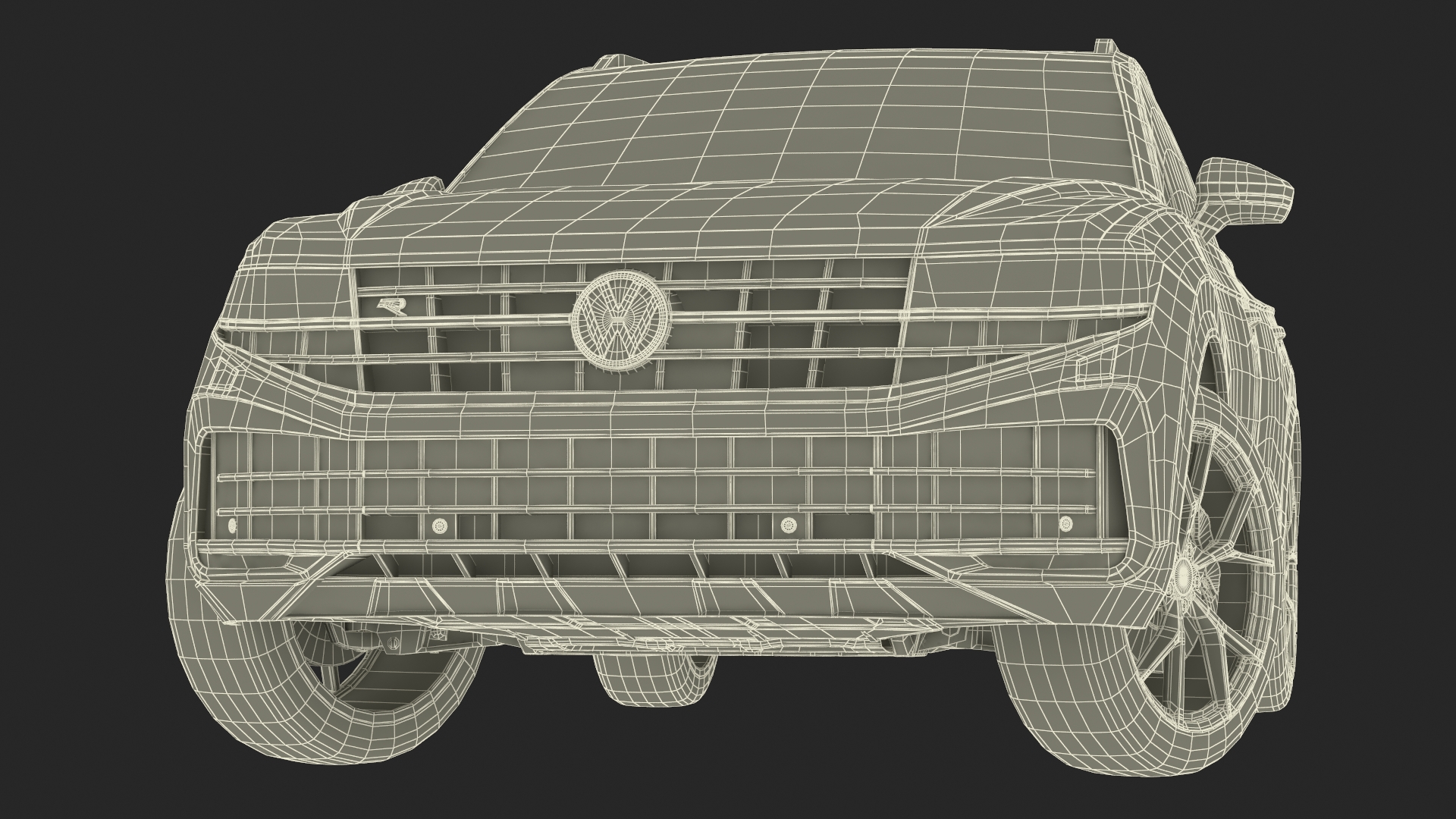 3D model Volkswagen Touareg 2024 Blue Rigged