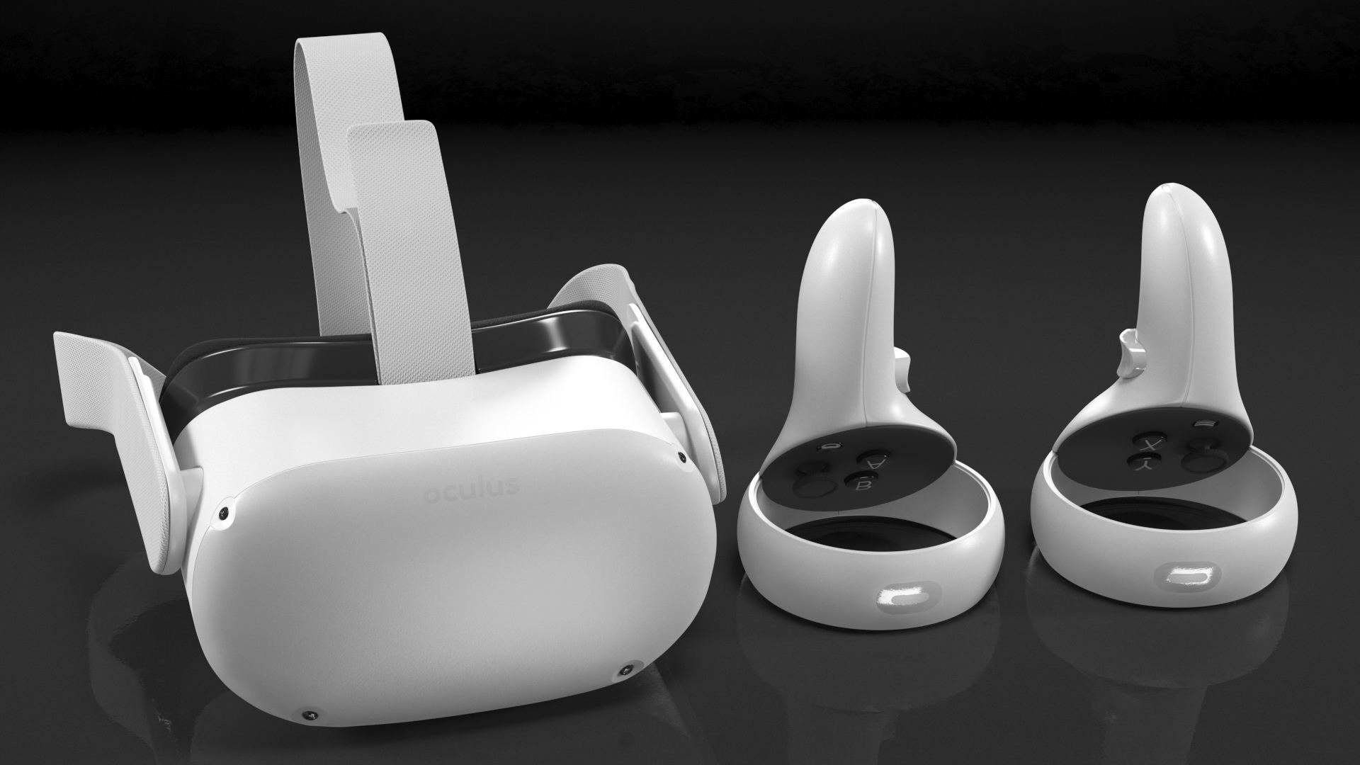 Oculus Quest 2 All in One Gaming Headset with Controllers 3D