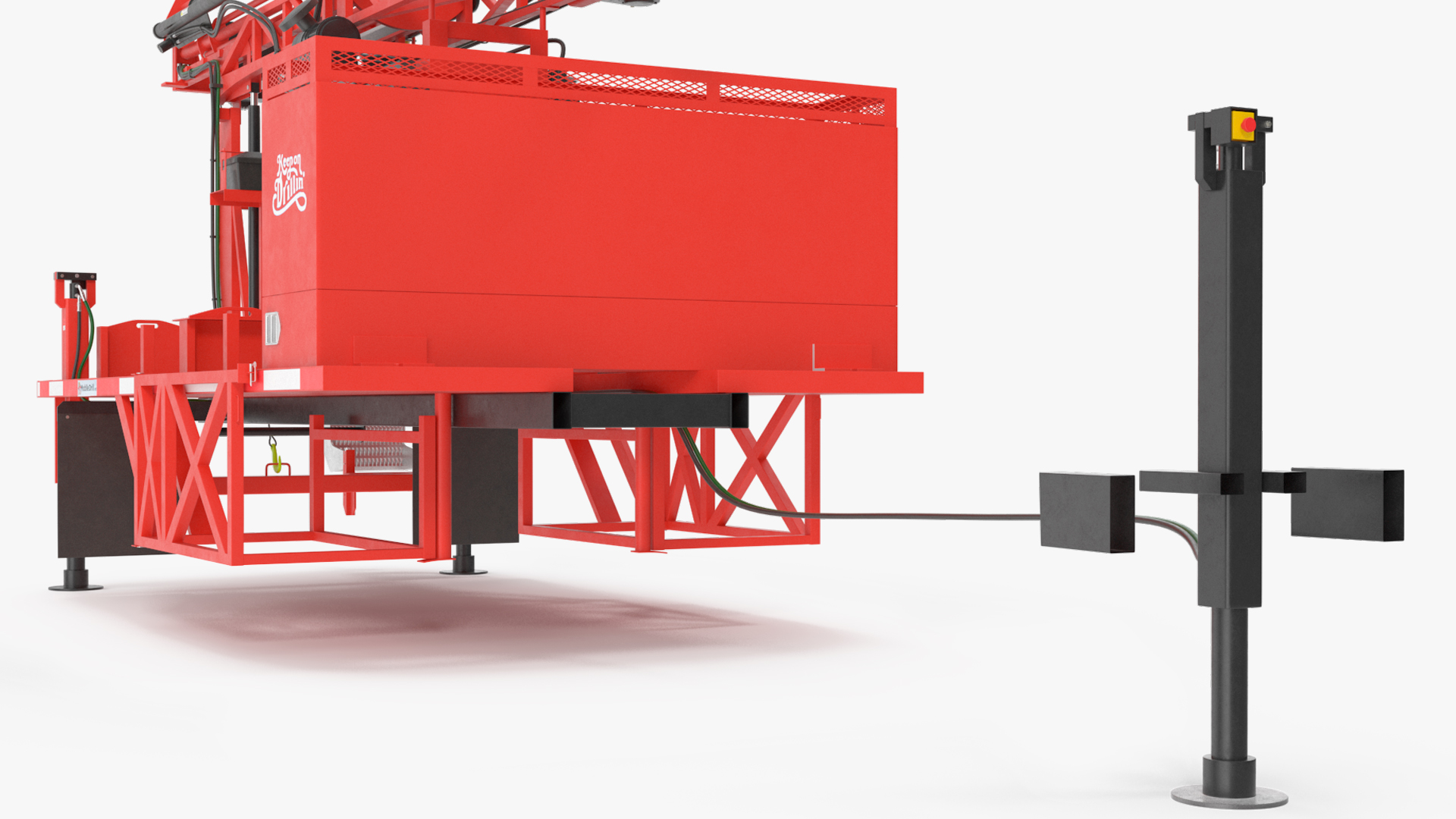 3D B-51 Mobile Drilling Rig Red model