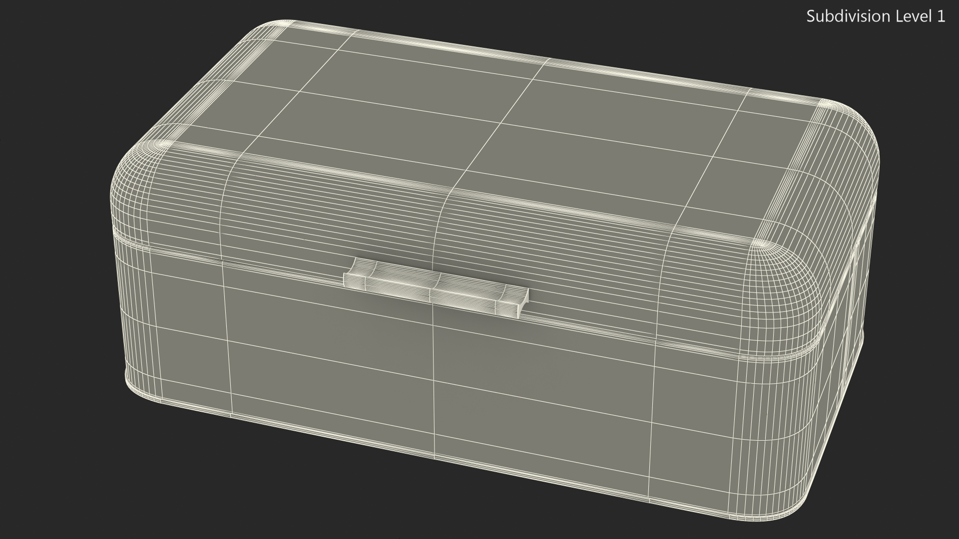 3D Metal Bread Bin Blue Clean