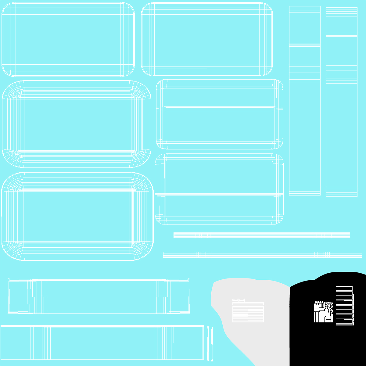 3D Metal Bread Bin Blue Clean