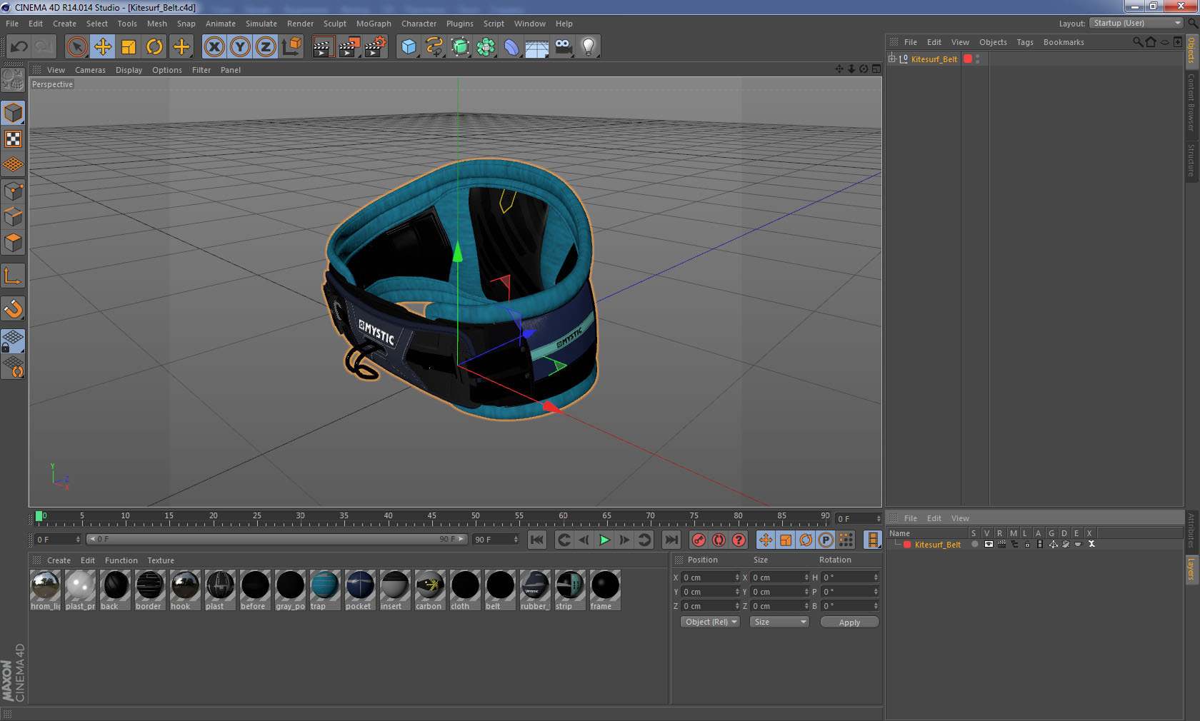 3D Kitesurf Belt model