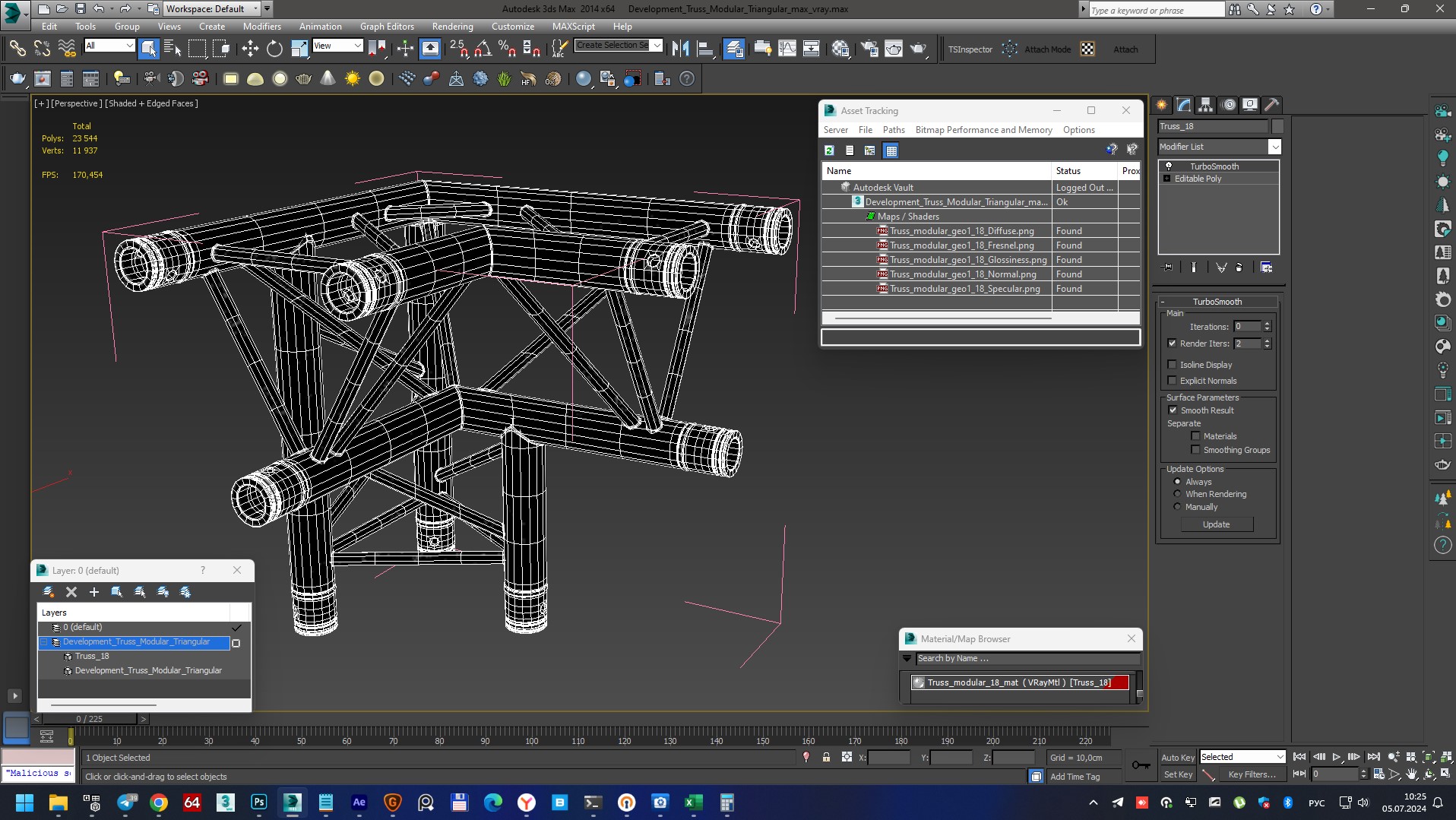 3D Development Truss Modular Triangular