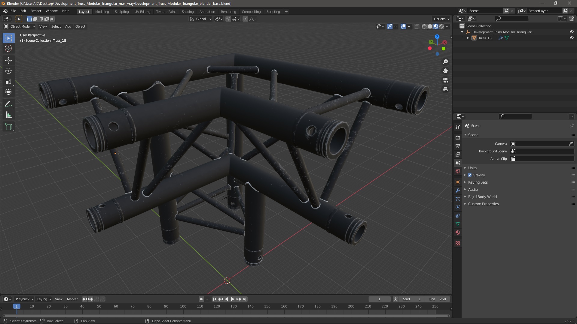 3D Development Truss Modular Triangular