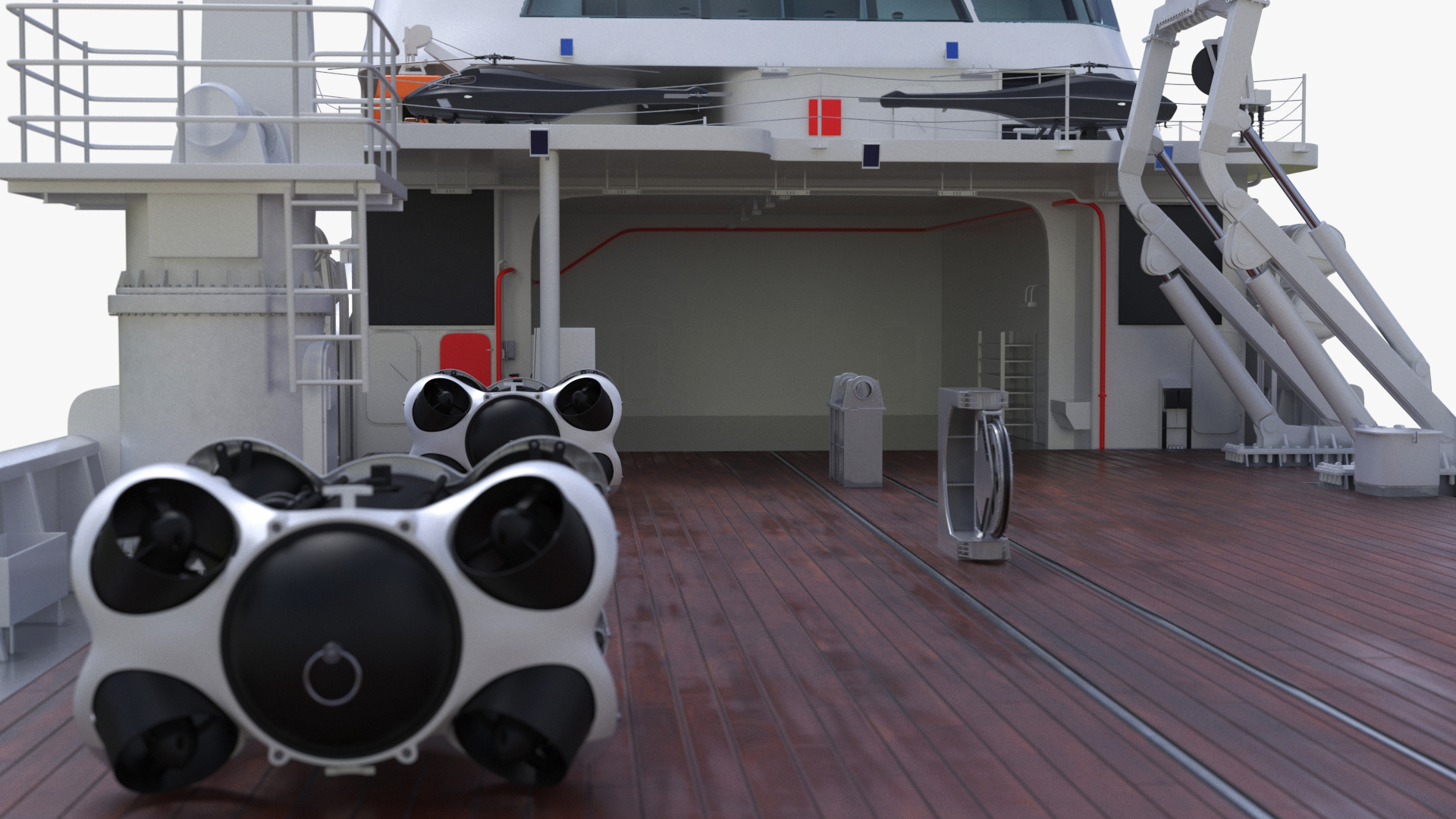 3D Underwater and Flying UAV on board Zhu Hai Yun Ship