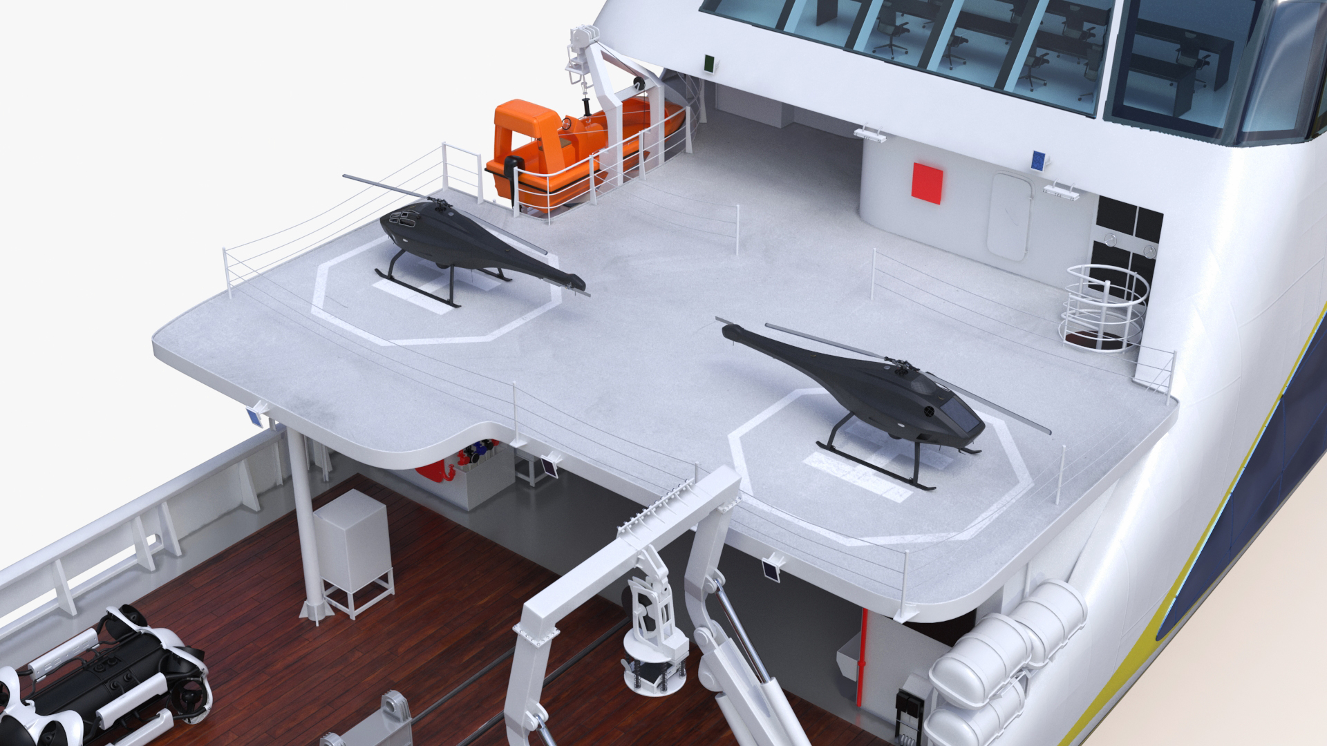 3D Underwater and Flying UAV on board Zhu Hai Yun Ship