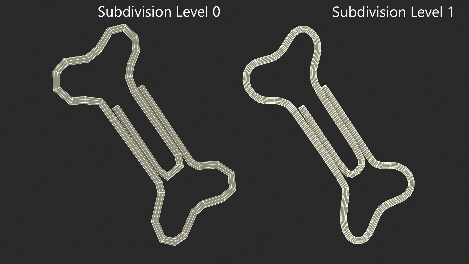 Bone Shaped Paper Clip 3D