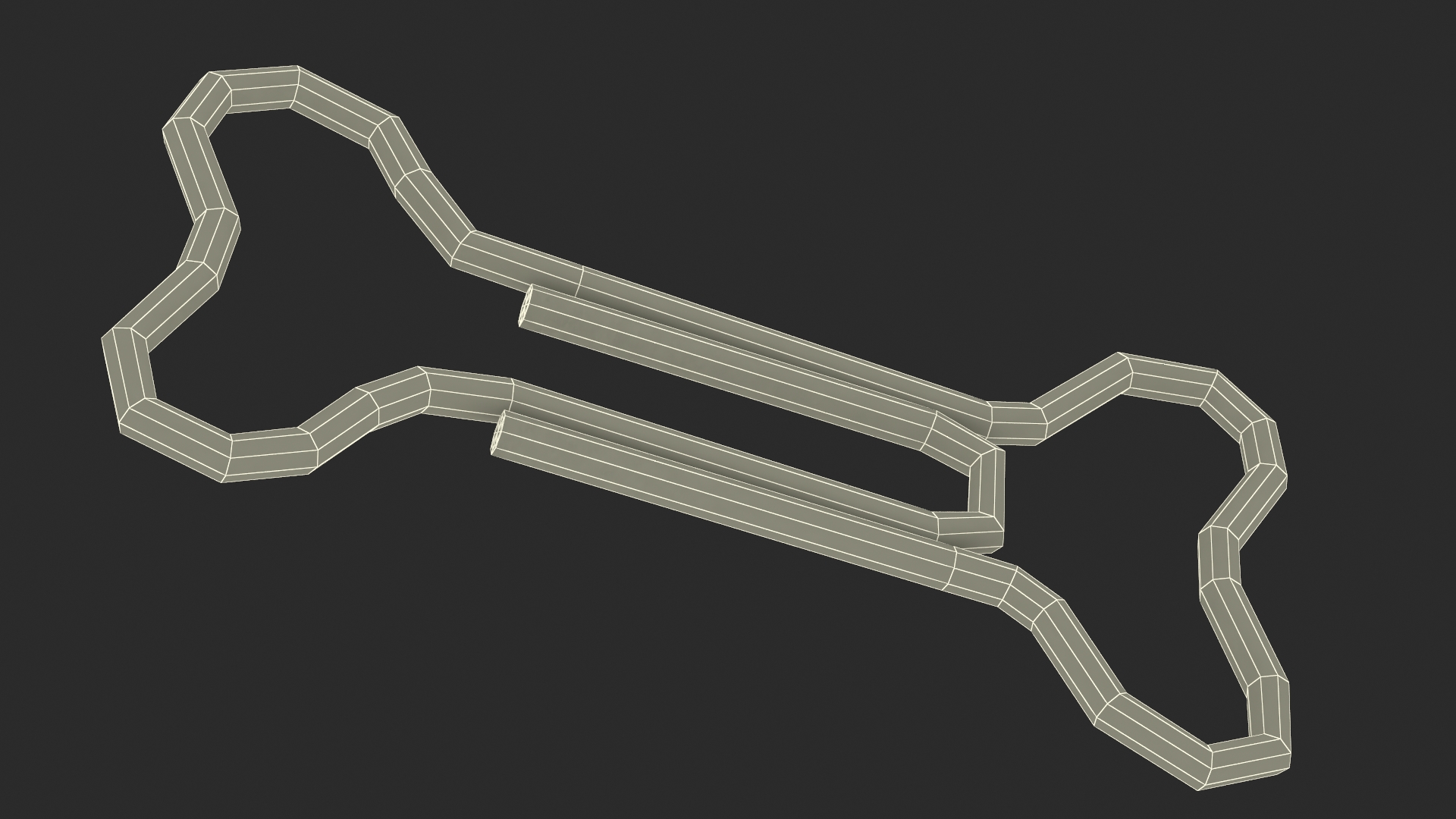 Bone Shaped Paper Clip 3D