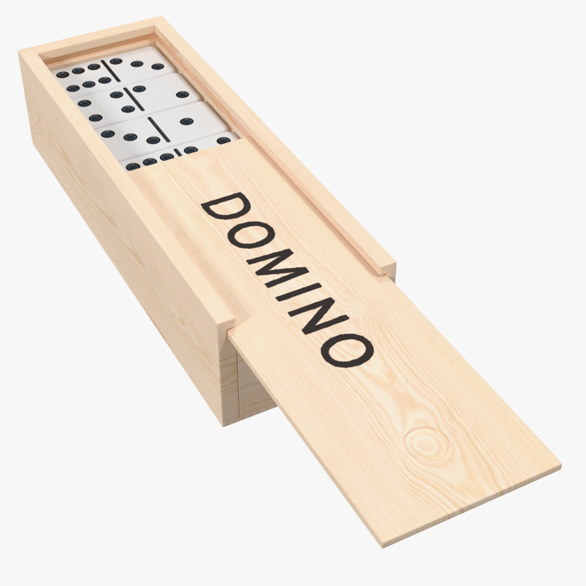 Domino Knuckles in Wooden Box, view 3