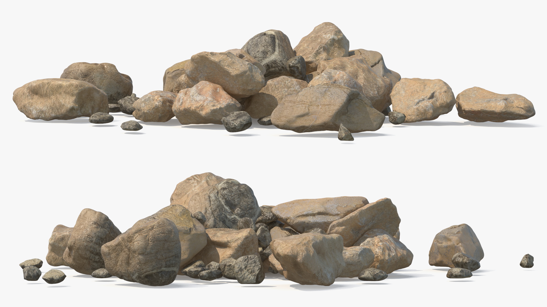 Gravel Stones Pile with Small Pebbles - view 4