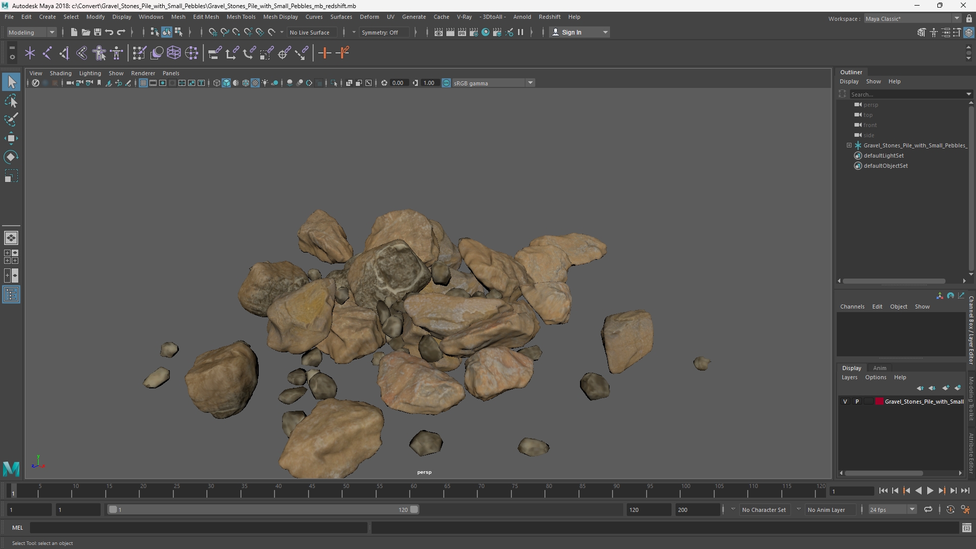 Gravel Stones Pile with Small Pebbles - view 11