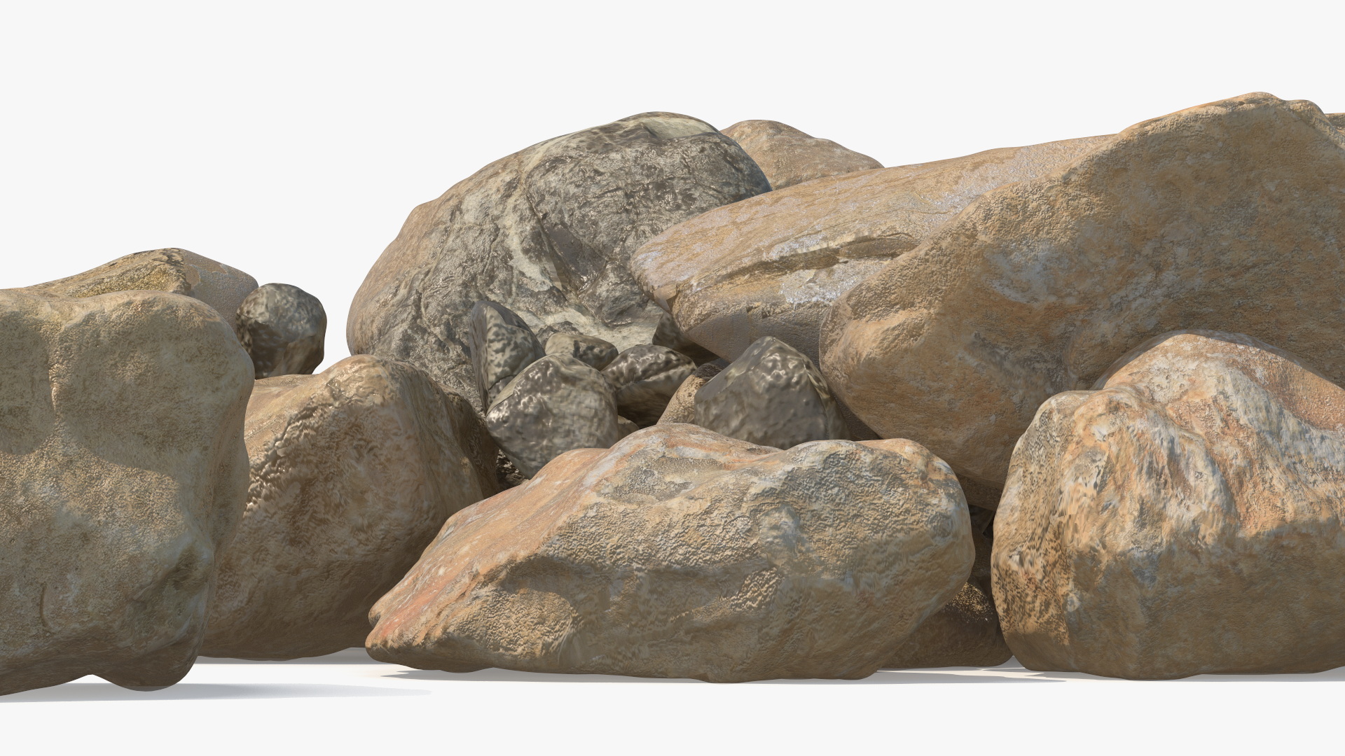 Gravel Stones Pile with Small Pebbles - view 5