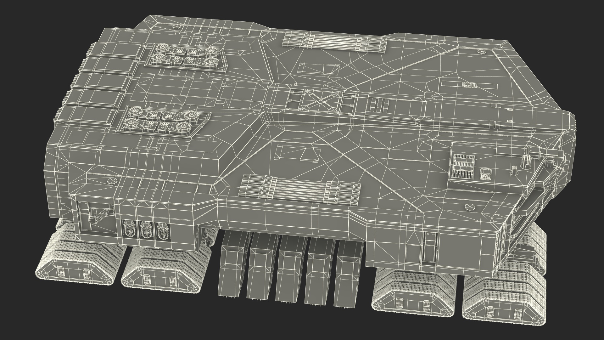 3D Sci-Fi Desert Harvester model