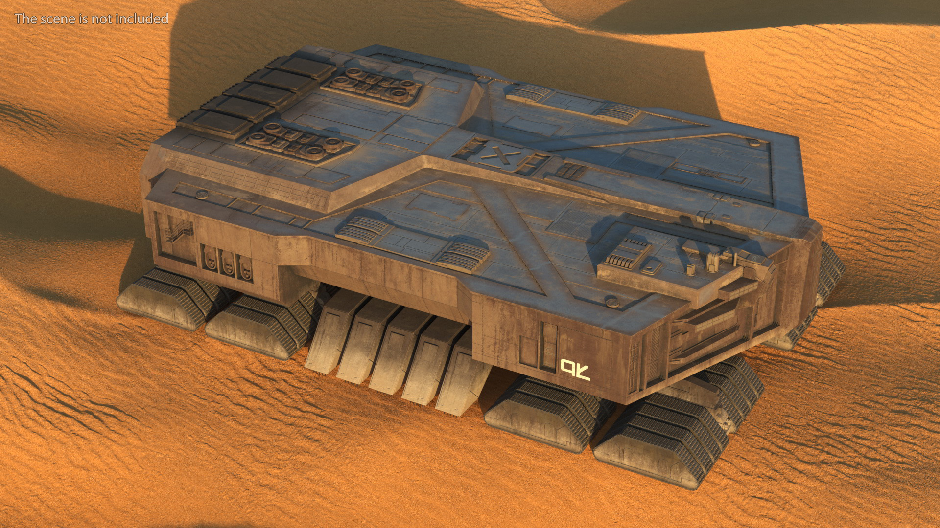 3D Sci-Fi Desert Harvester model