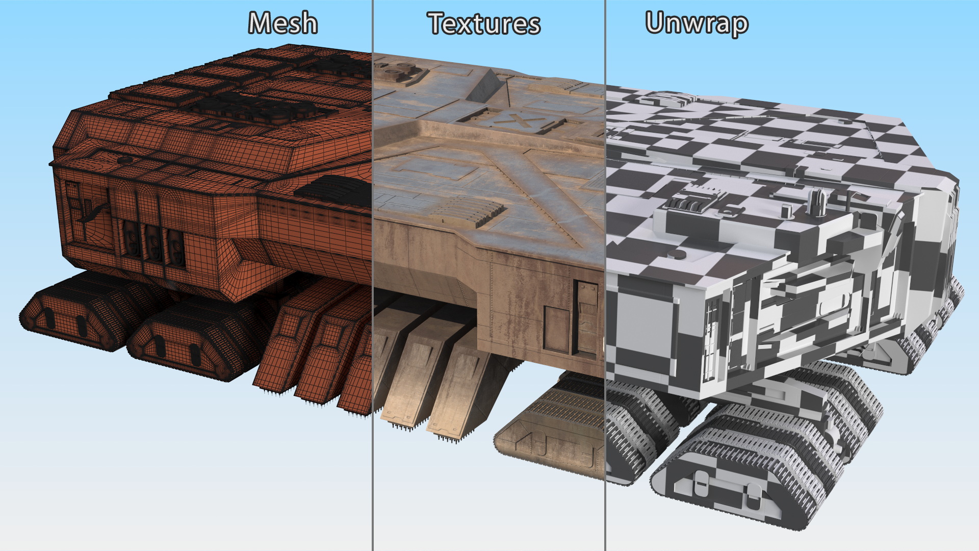 3D Sci-Fi Desert Harvester model