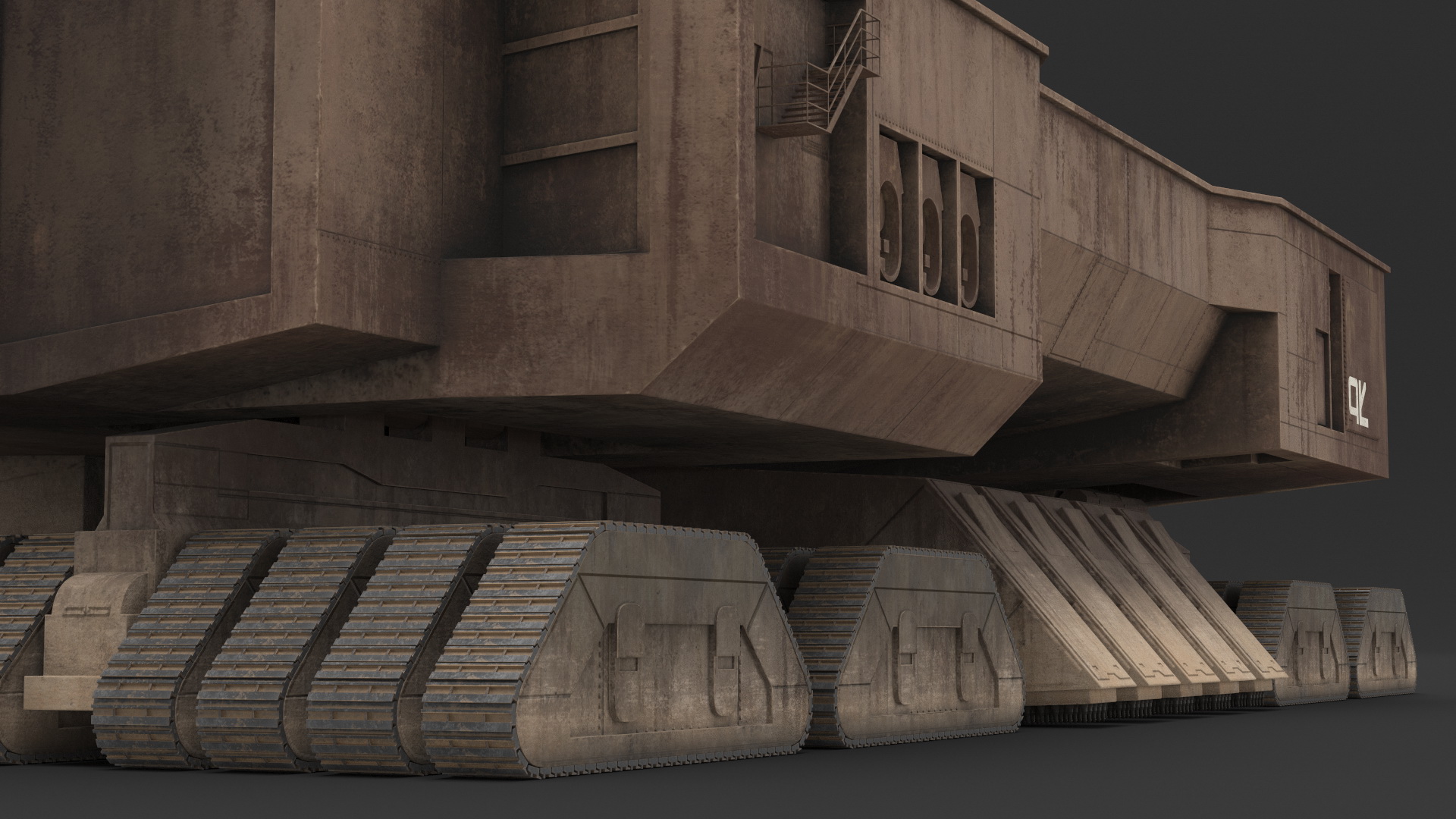 3D Sci-Fi Desert Harvester model