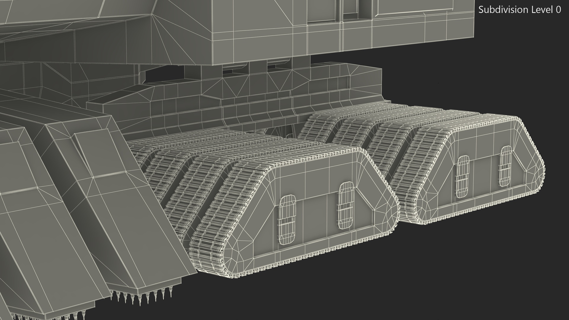 3D Sci-Fi Desert Harvester model