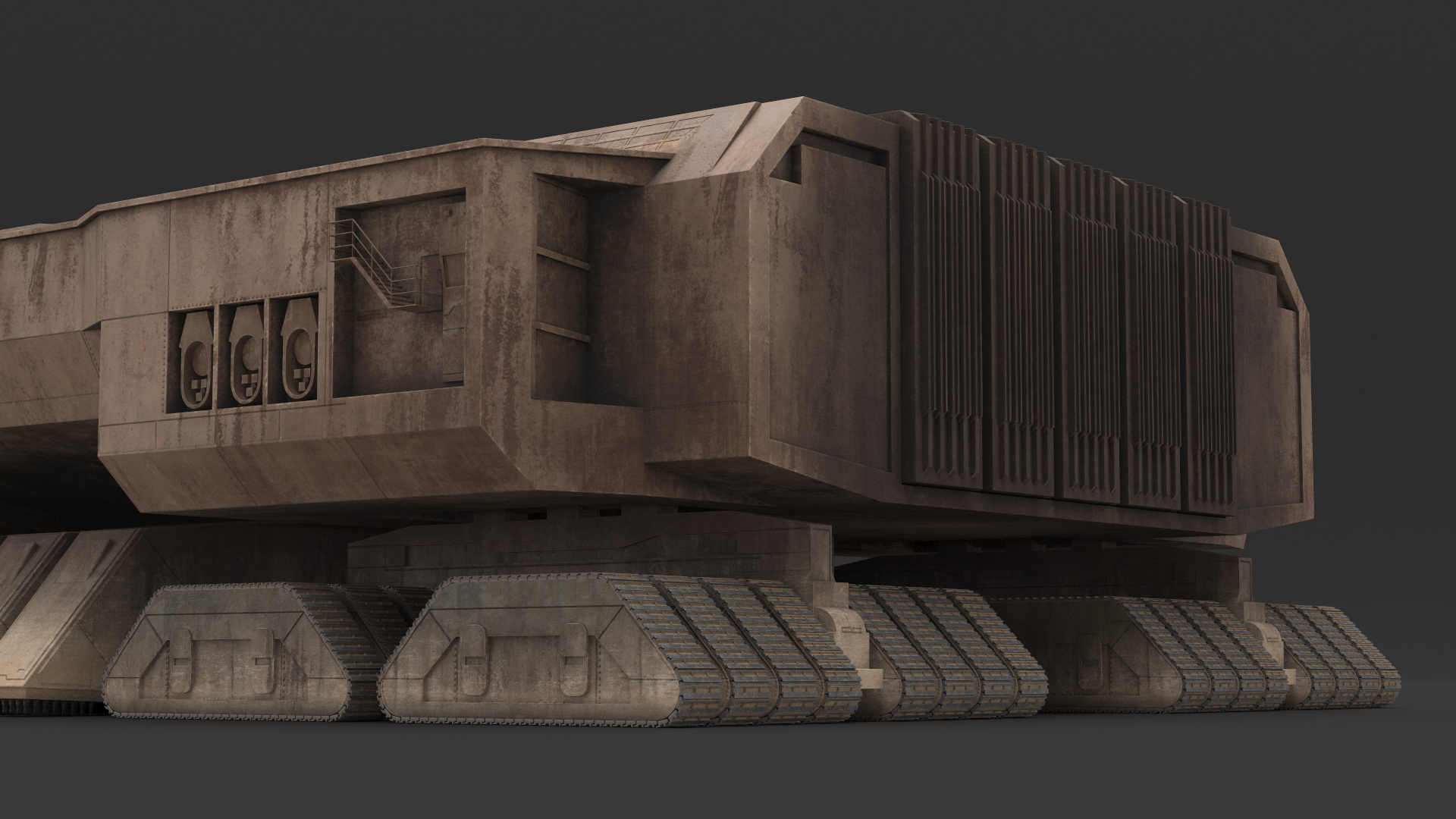 3D Sci-Fi Desert Harvester model