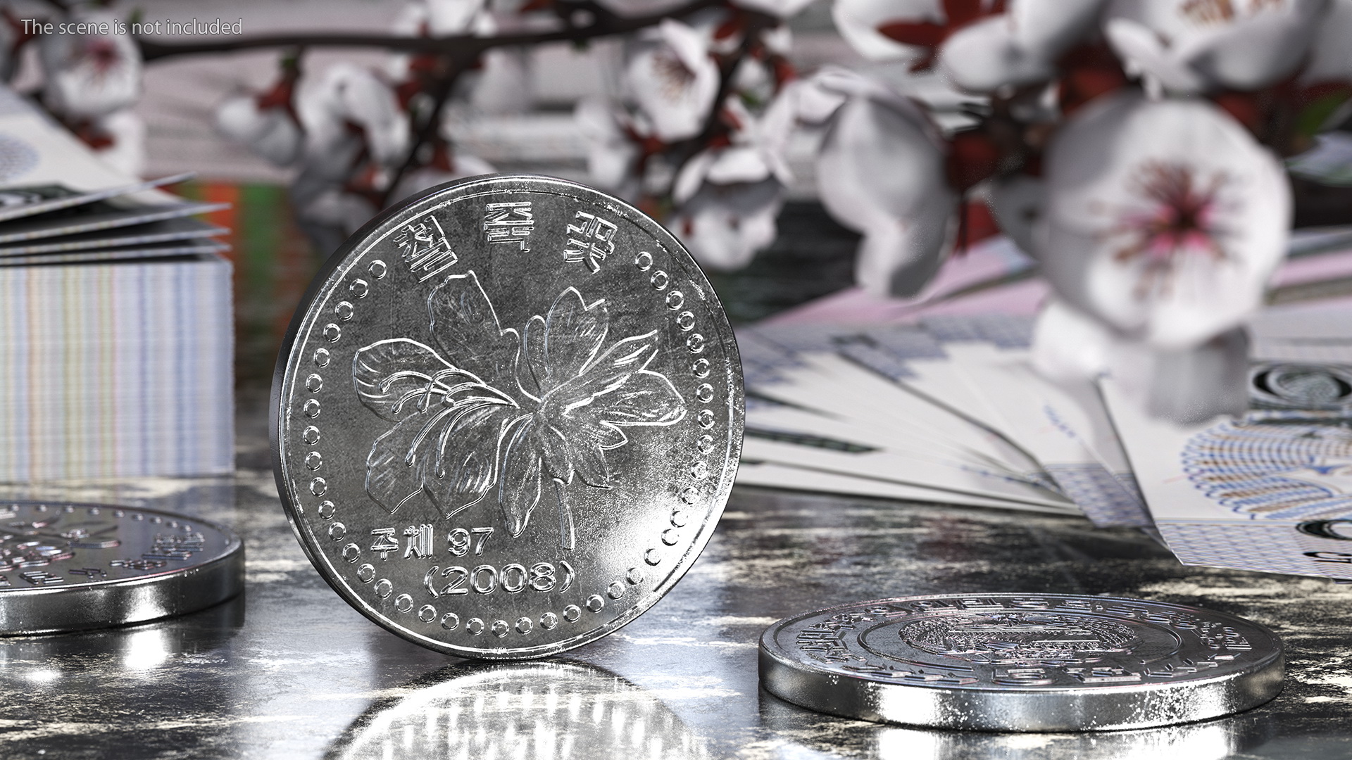 North Korea 2002 and 2008 Series Coins Set 3D