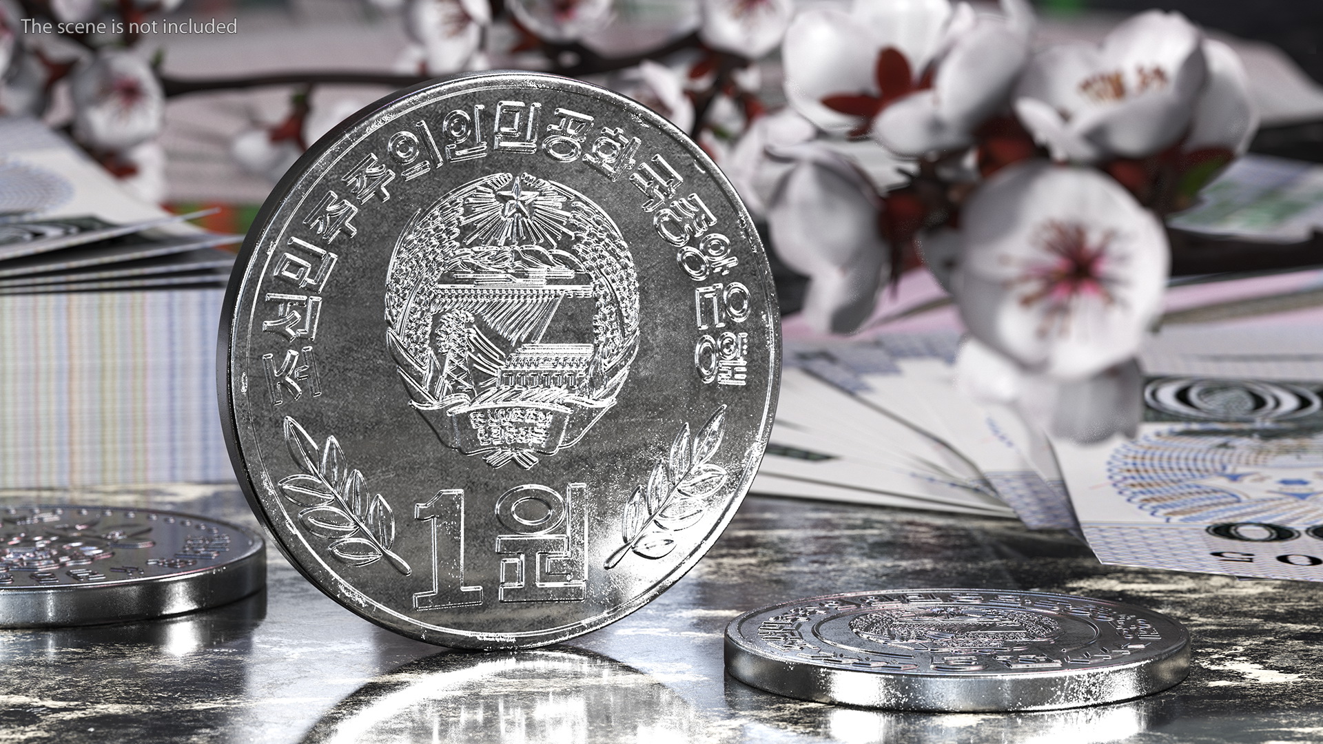 North Korea 2002 and 2008 Series Coins Set 3D