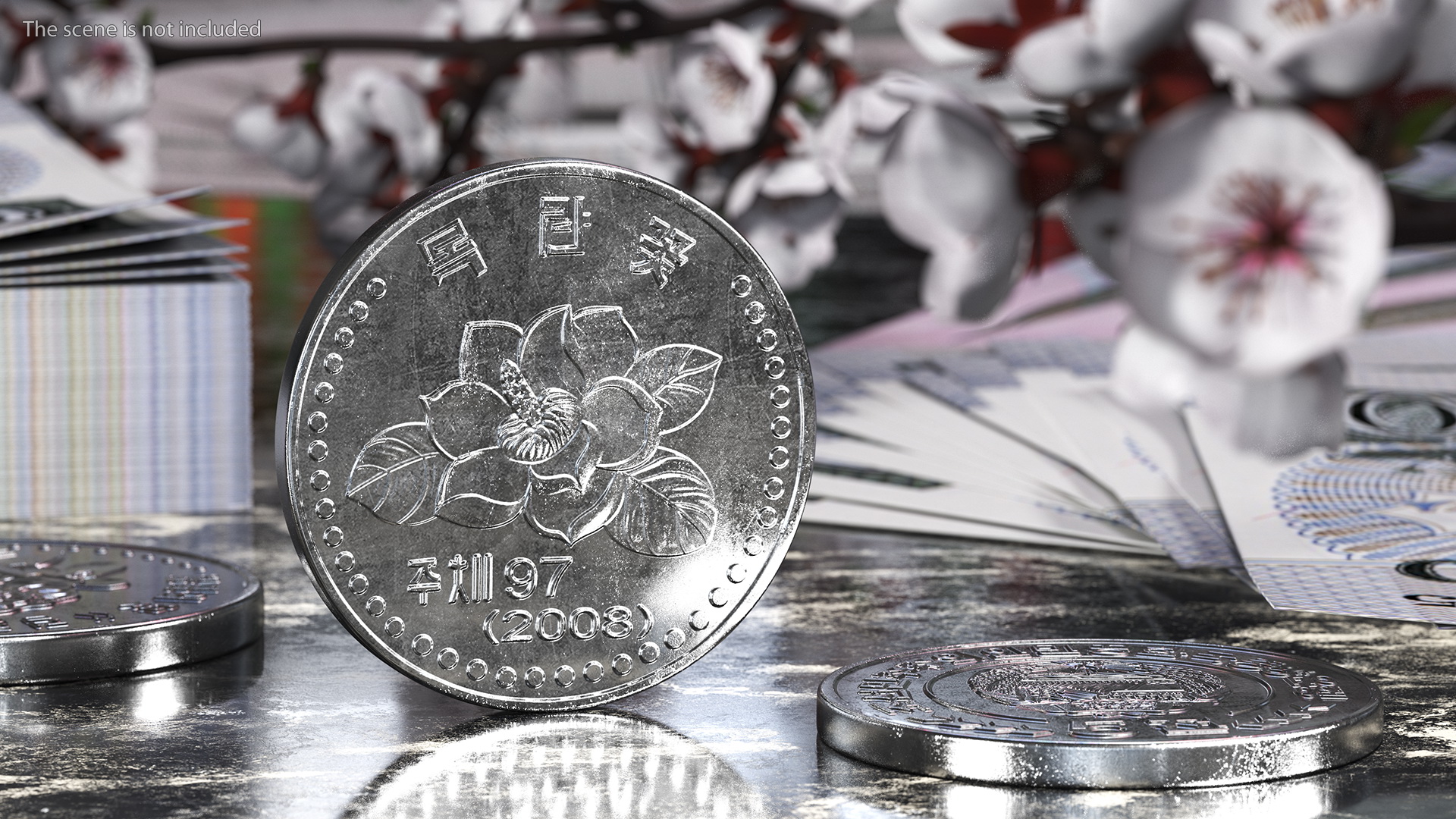 North Korea 2002 and 2008 Series Coins Set 3D