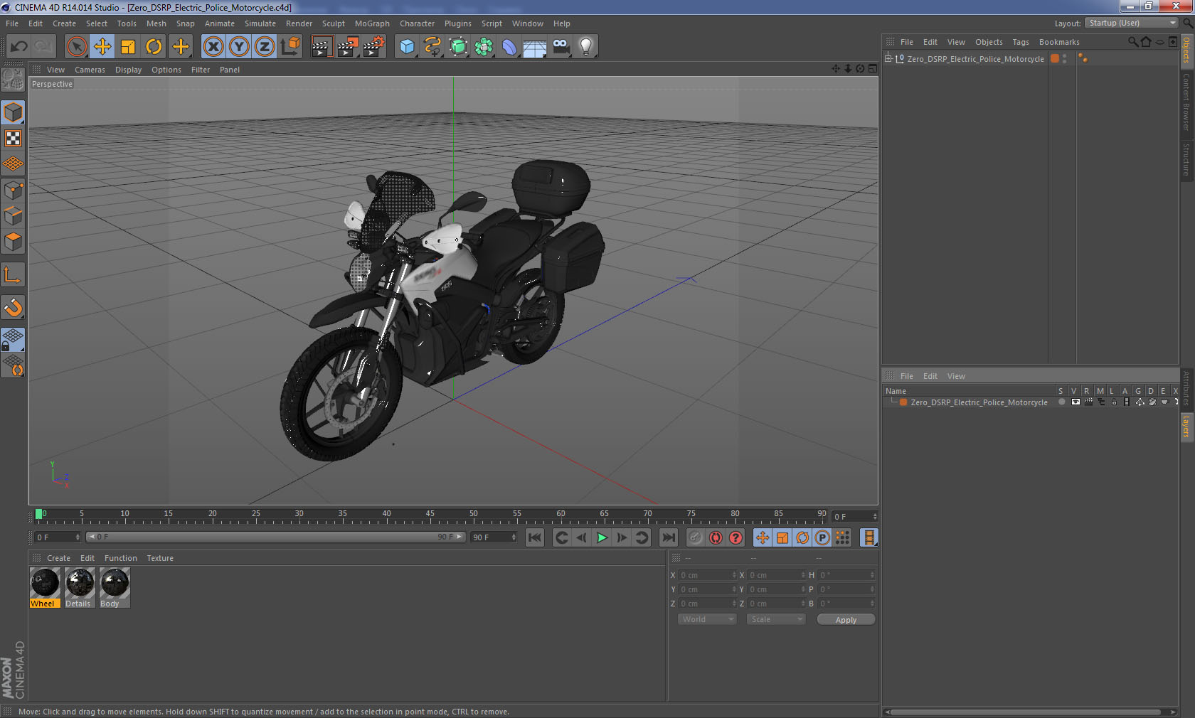 3D Zero DSRP Electric Police Motorcycle