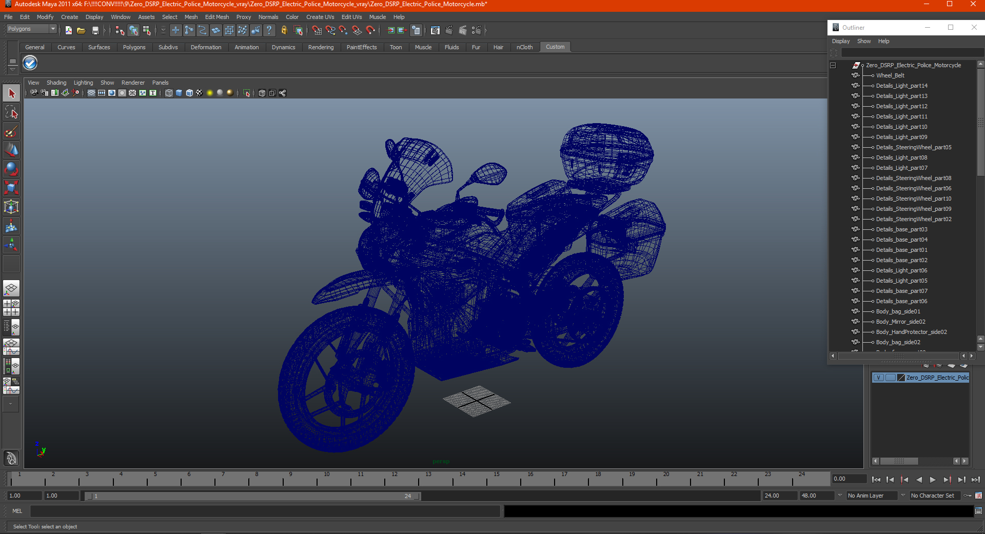 3D Zero DSRP Electric Police Motorcycle