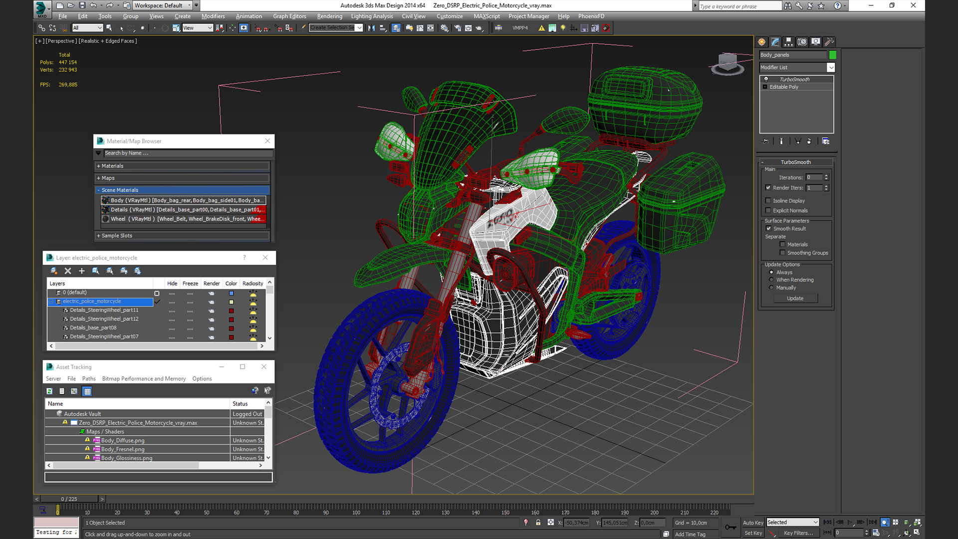 3D Zero DSRP Electric Police Motorcycle