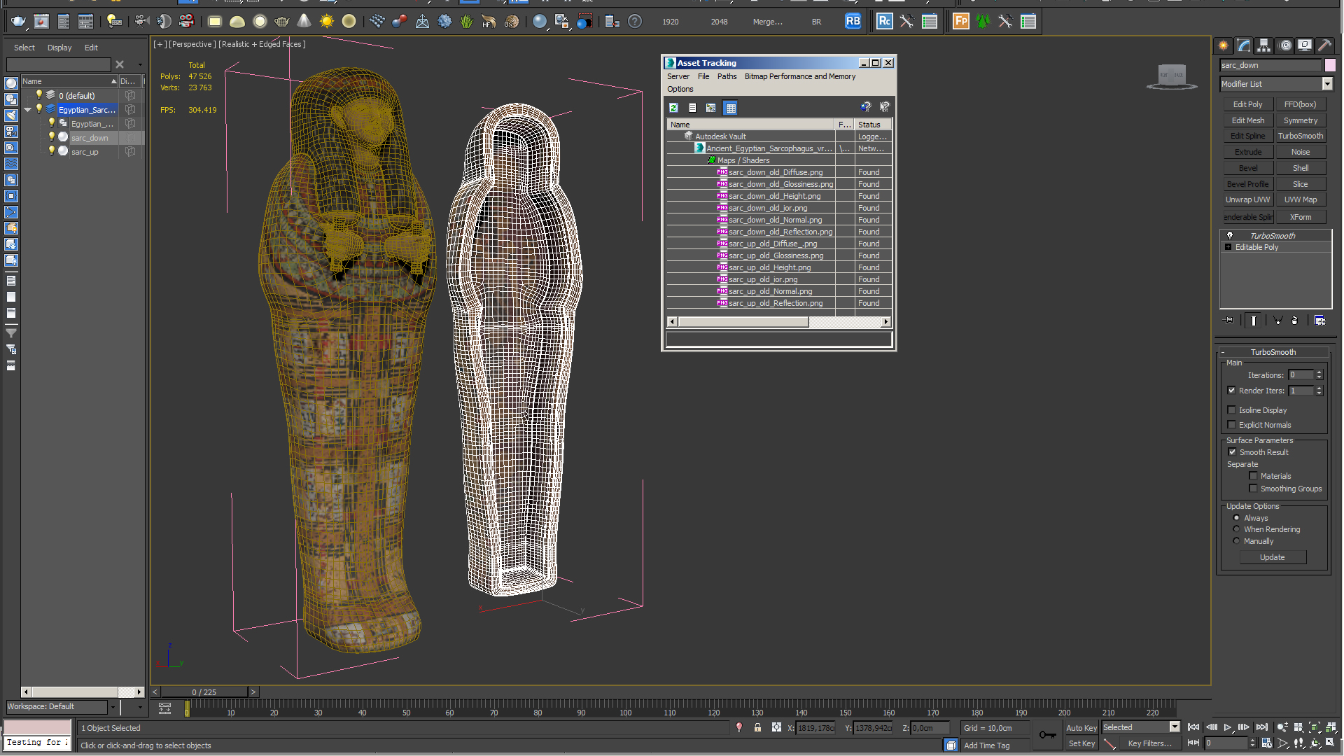 3D Ancient Egyptian Sarcophagus model