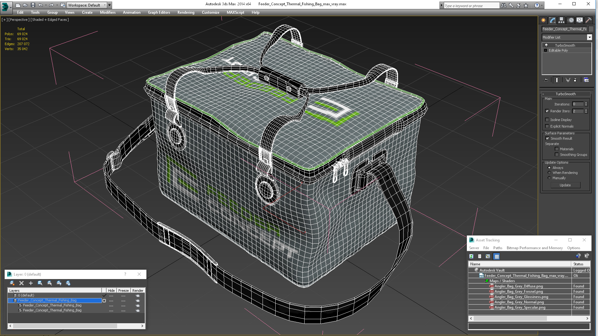Feeder Concept Thermal Fishing Bag 3D model