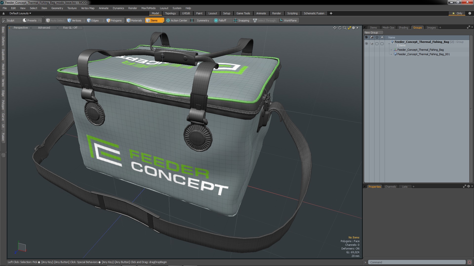 Feeder Concept Thermal Fishing Bag 3D model