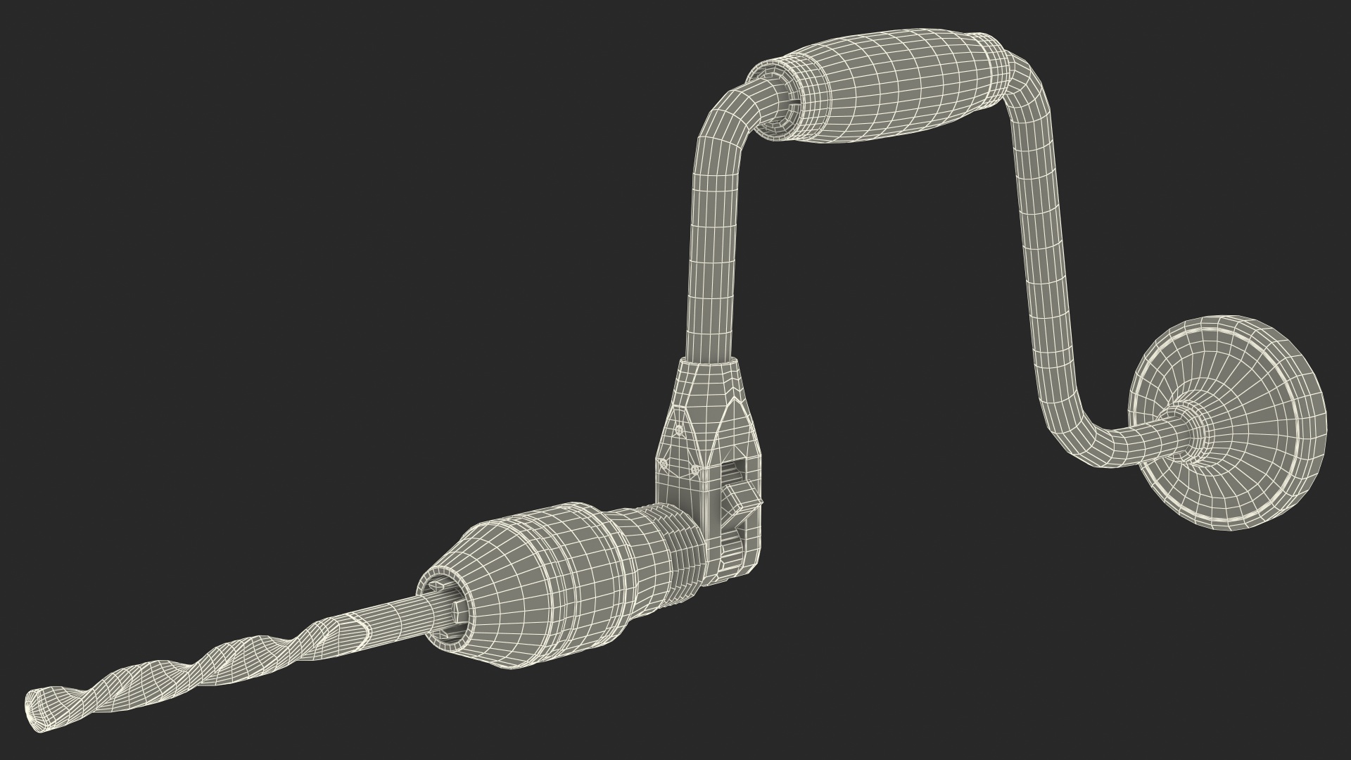 3D Old Stanley Hand Brace Drill model