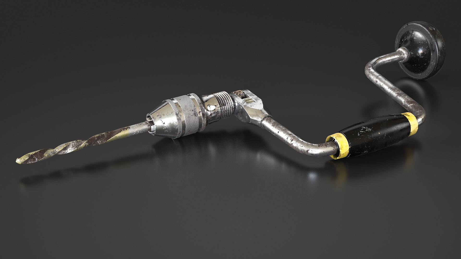 3D Old Stanley Hand Brace Drill model