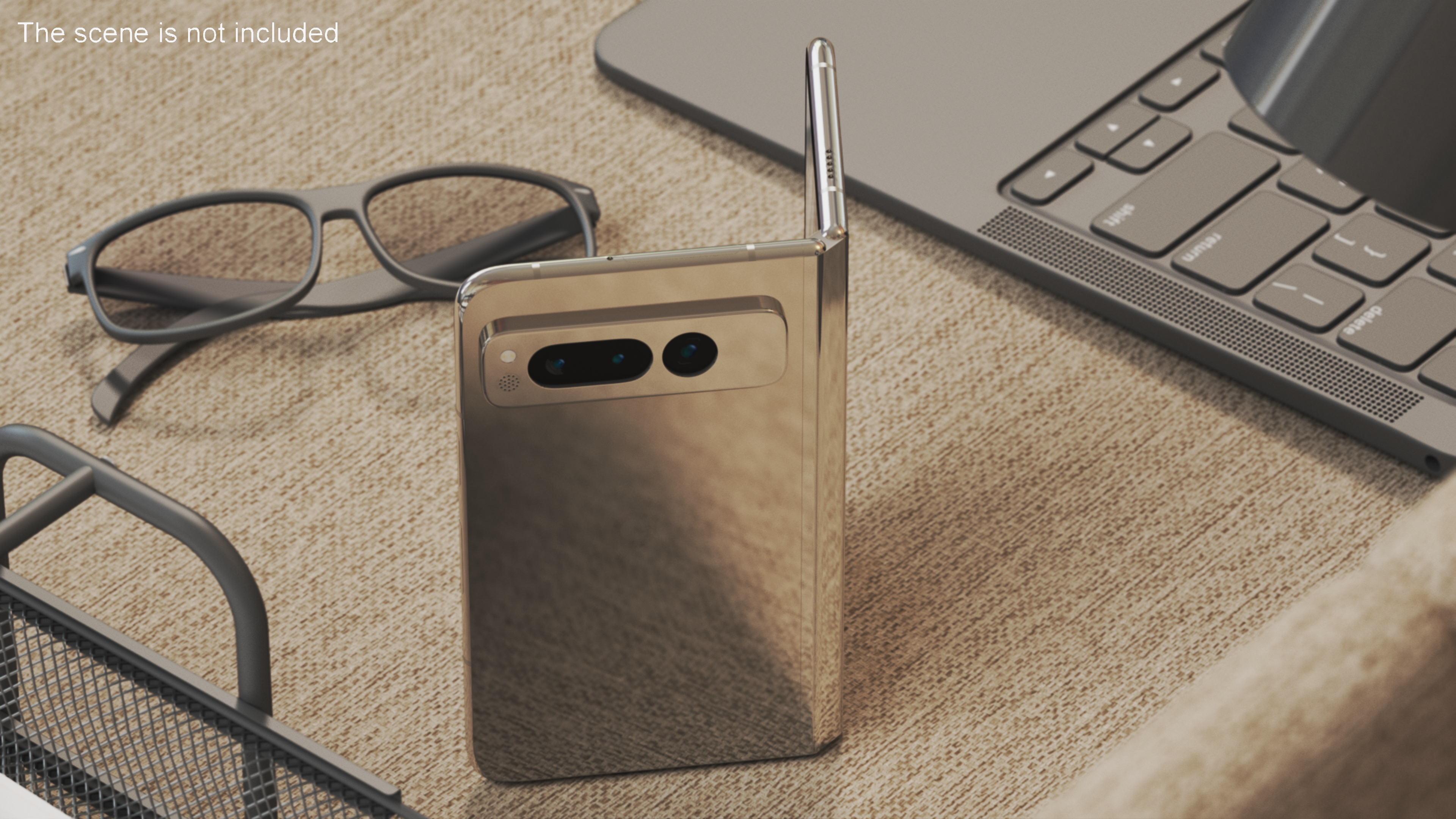 Foldable Smartphone Google Pixel Fold Porcelain Rigged 3D model