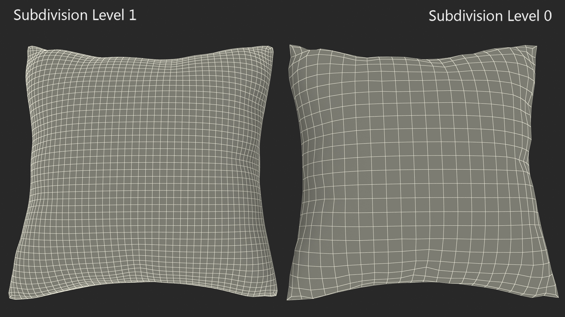 Pillow with Geometric Pattern 50cm 3D model